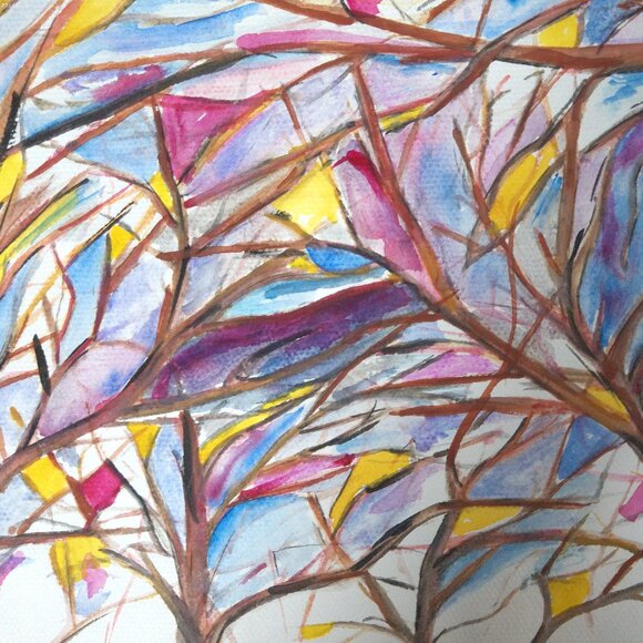 Untitled Abstract Branches Original Painting by Artist Rachael Potter